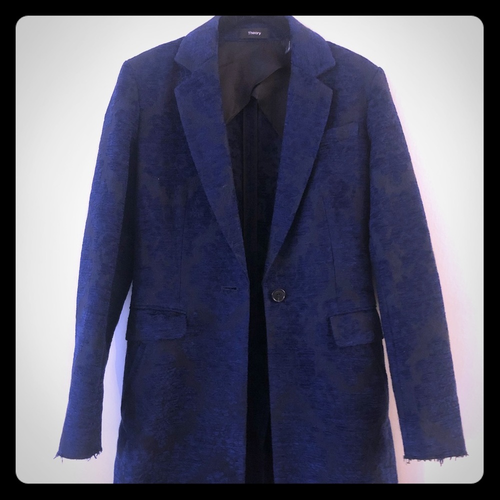 Navy blue classic theory coat